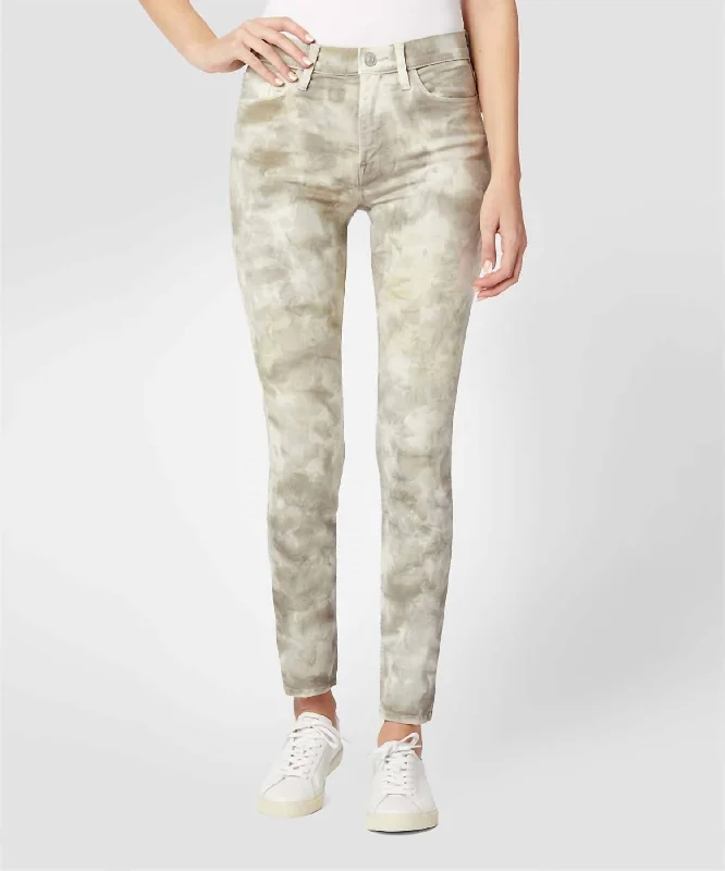 Collin High-Rise Skinny Jean In Sage Fatigue Tie-Dye