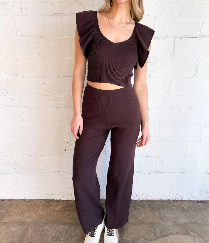 Cozy Harmony Pants In Brown