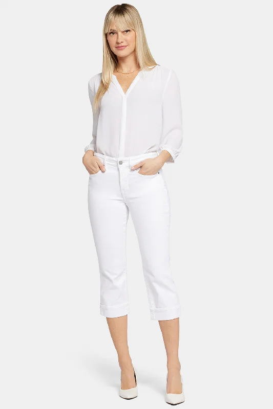 Marilyn Straight Crop Jeans In Petite - Optic White