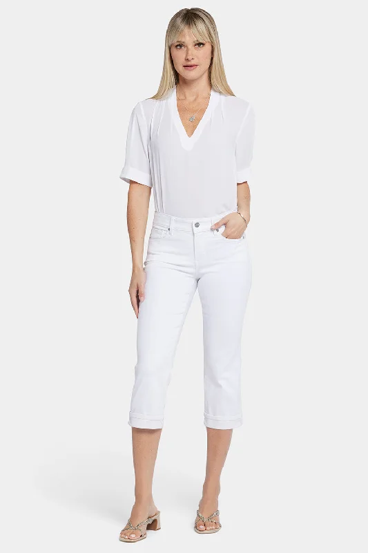 Marilyn Straight Crop Jeans - Optic White