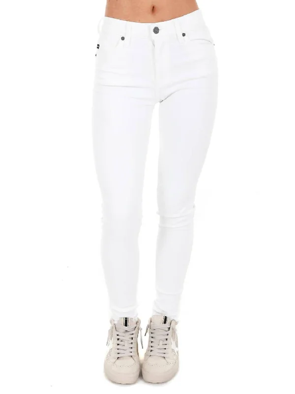 Win Your Love High Rise Super Skinny Jean In White