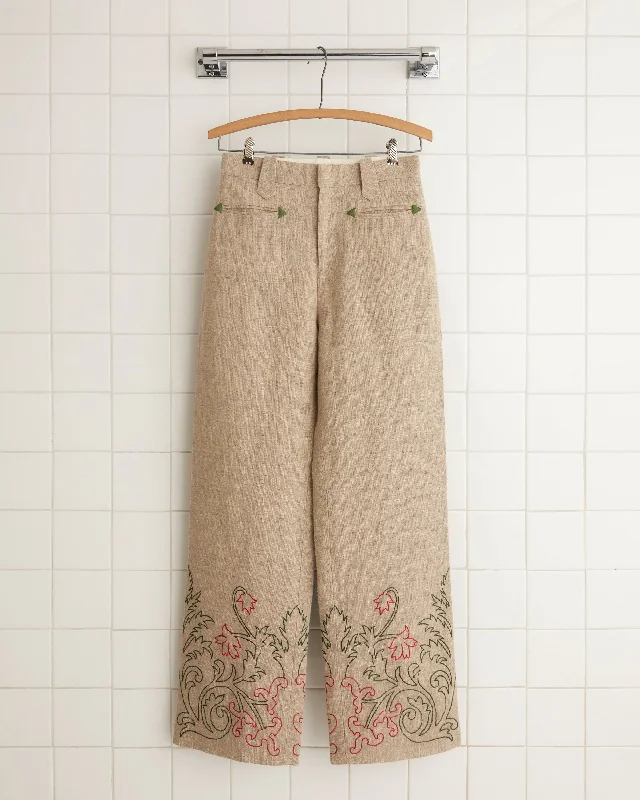 Embroidered Trumpetflower Murphy Trousers