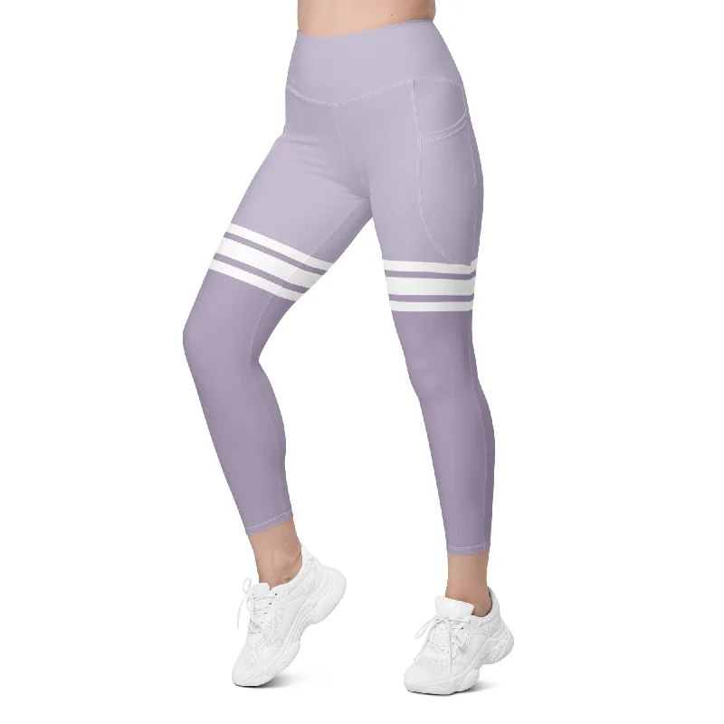 ELEVATED ESSENTIALS, THE PERFECT SIDE POCKET LEGGING THIGH HIGH PURPLE