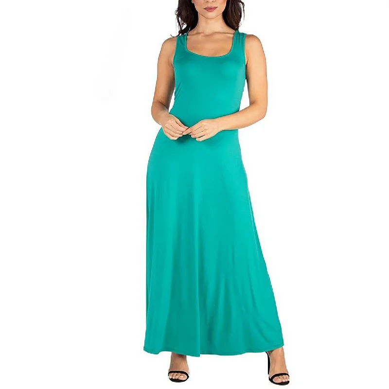 24seven Comfort Apparel Womens Sleeveless Long Maxi Dress