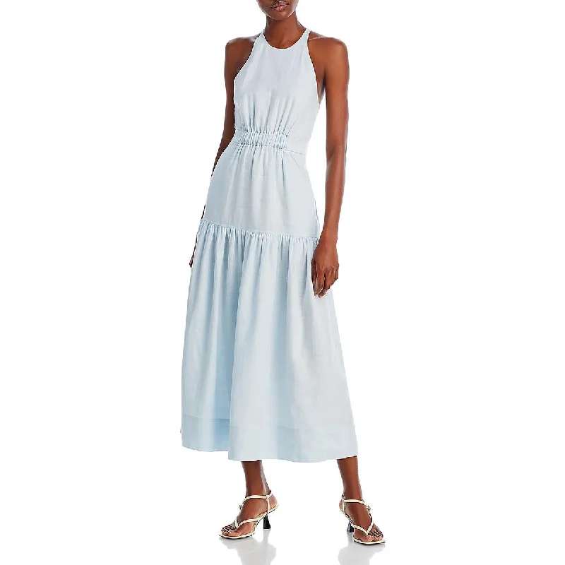 A.L.C. Womens Wrenley Linen Long Maxi Dress