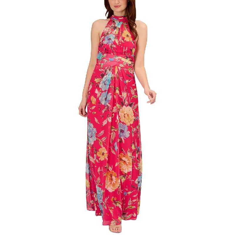 Adrianna Papell Womens Chiffon Maxi Dress