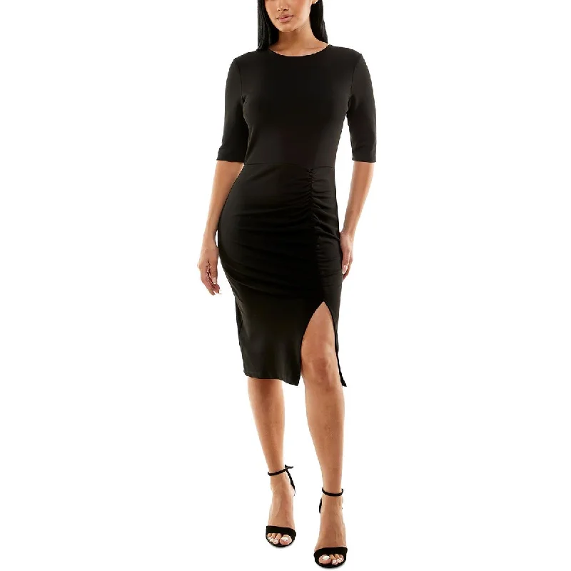 B. Darlin Womens Juniors Ruched Polyester Bodycon Dress