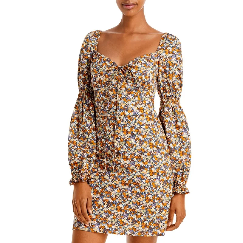 Bardot Womens Clarissa Floral Short Mini Dress