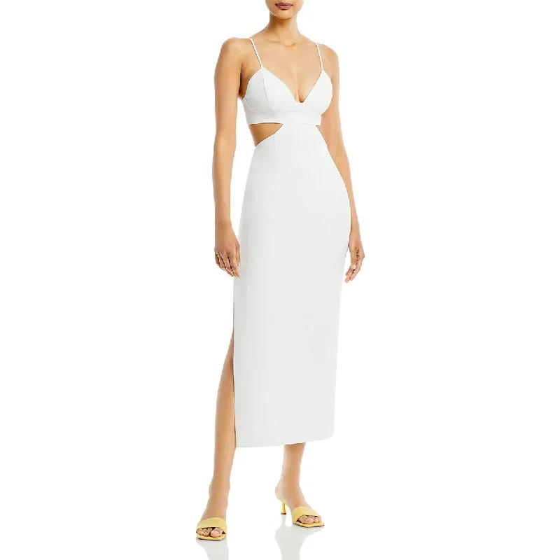 Bardot Womens Cut-Out Cocktail Midi Dress