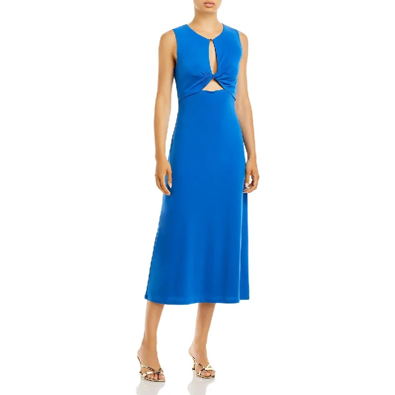 BCBGMAXAZRIA Womens Cut-Out Long Midi Dress