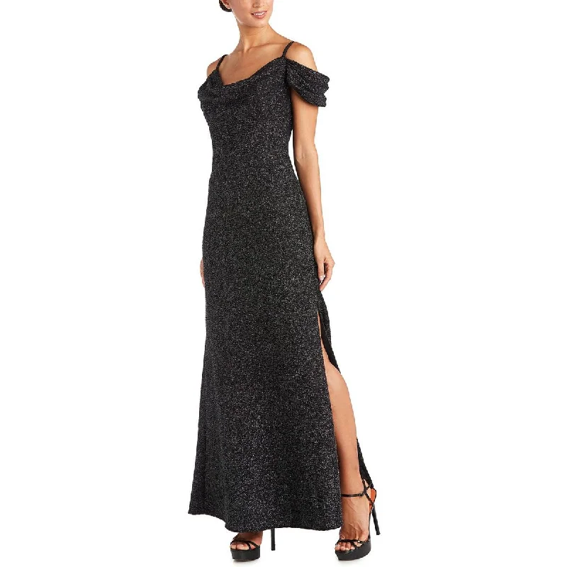 NW Nightway Womens Drapey Maxi Evening Dress